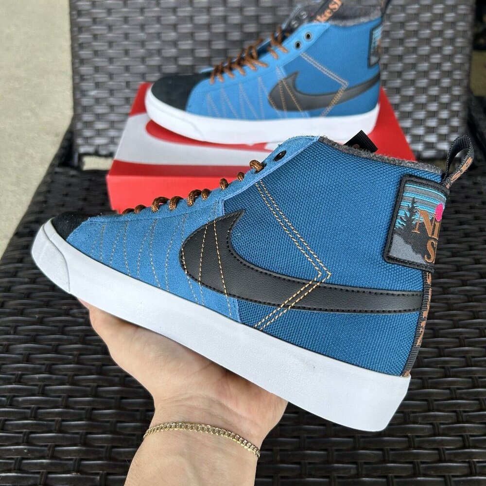 NIKE BLAZER MID PRM SB ACCLIMATE PACK MARINA - MENS 8.5 / WOMENS 10 - Picture 4 of 6